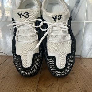 New Y-3 Ren Black & White With black mesh athletics size 91/2 men’s
